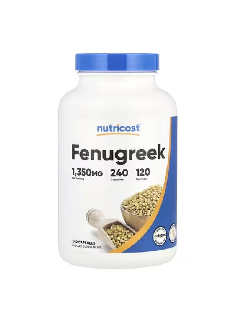 Nutricost Fenugreek, 240 Capsules (675 mg per Capsule)