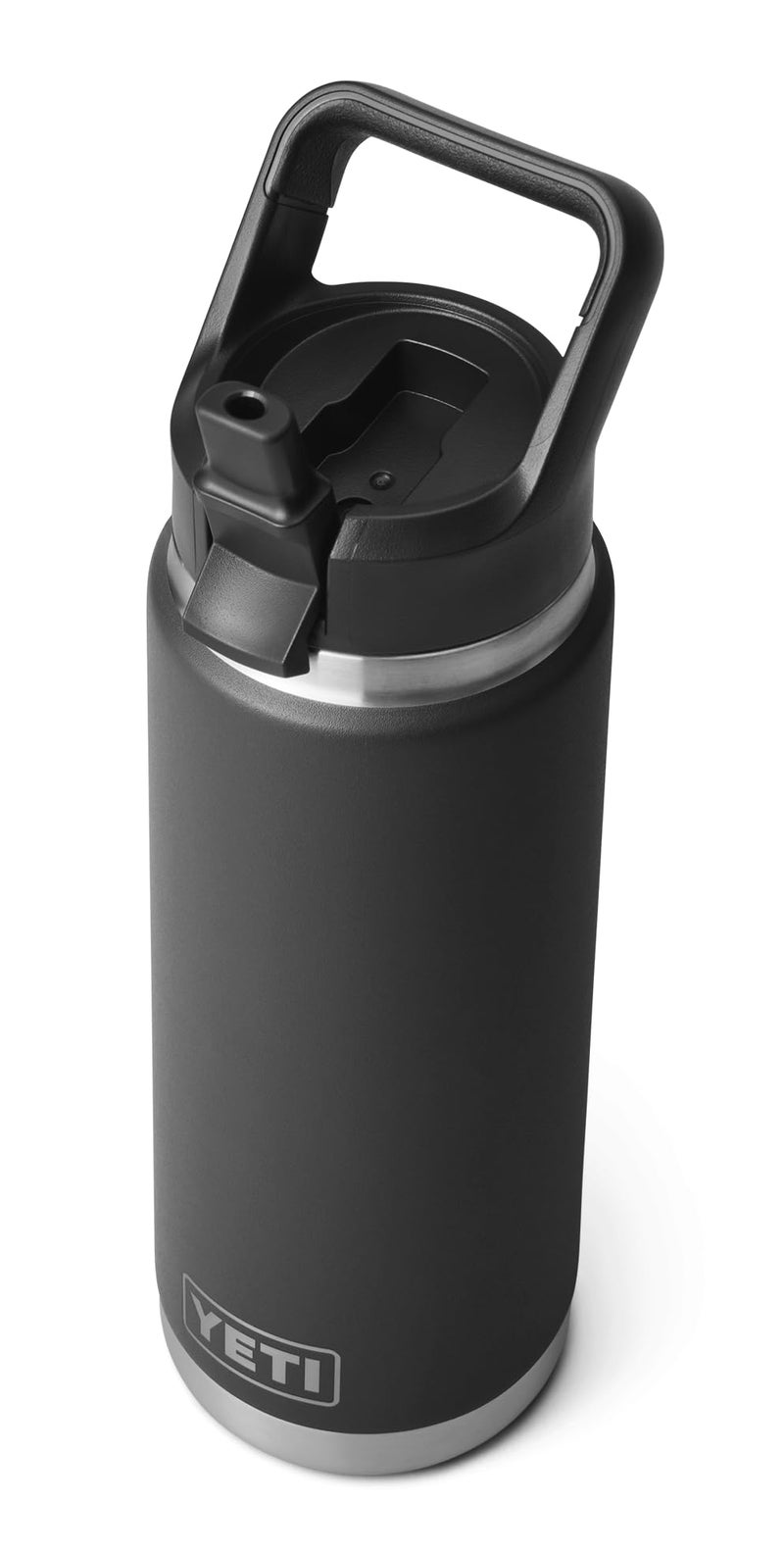 YETI Rambler Straw Bottle Stainless Steel Vacuum Insulated Bottle with Straw Cap Black 26 oz 769 ml