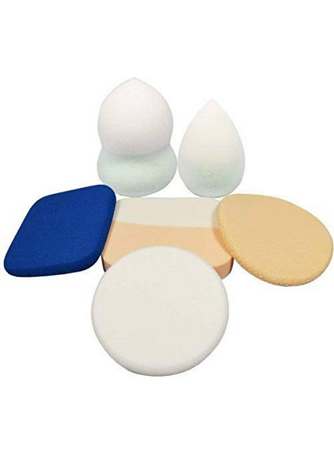 ماجنوس ديل اسفنجة مزج المكياج الفاخرة للنساء من ماجنوسديل - خالية من اللاتكس، متعددة الأغراض، بأشكال وألوان - مجموعة من 6 قطع - Image 1