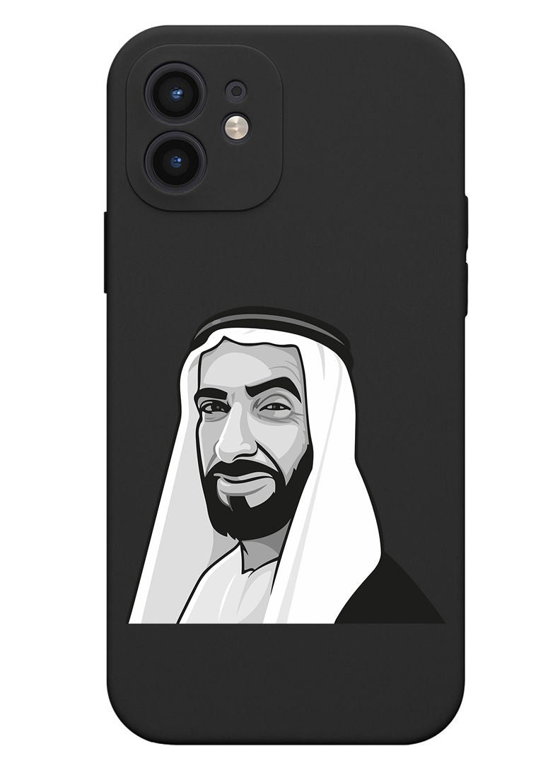 Theodor Protective Slim Fit Case Liquid Silicone Cover with Full Body Protection Anti-Scratch Shockproof Case For iPhone 12 Black  - Signs - Image 1