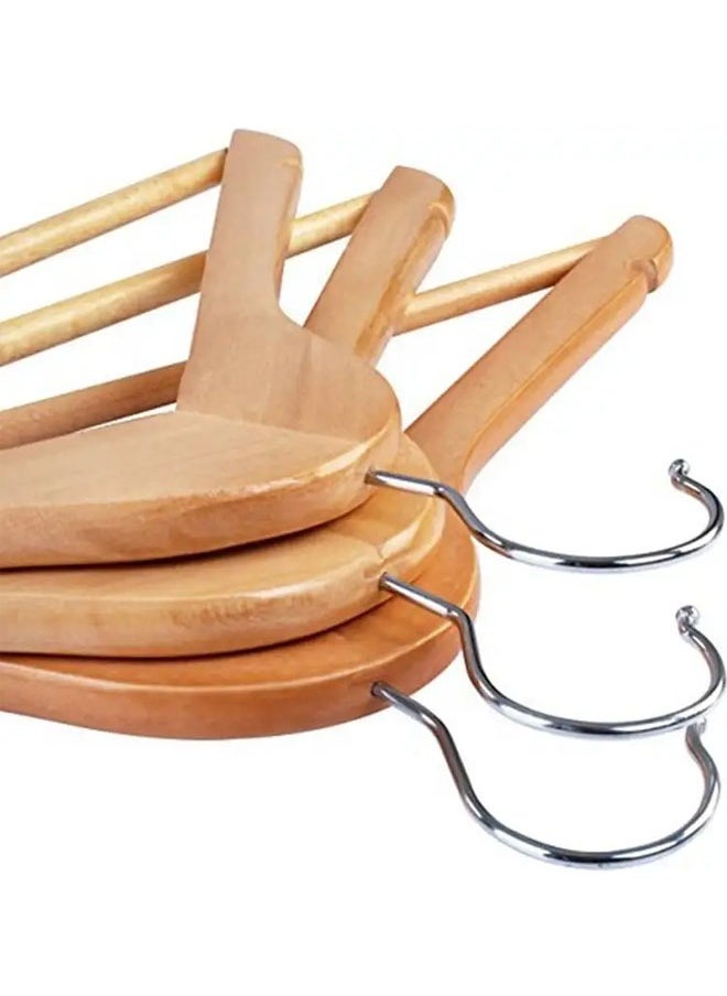 Pack of 10 Non-Slip Wooden Hangers With Rubber Grip - pzsku/Z72A84D2463DECC4ACBA5Z/45/_/1729844456/007c6169-69bf-48bc-b993-70f463b3d63b