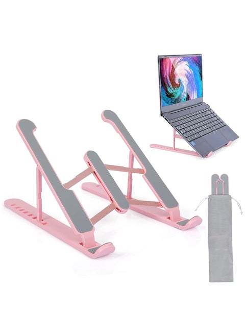 Portable Laptop Riser Stand Foldable Desktop Computer Tablet Mount Holder Plastic Adjustable For MacBook Air Pro iPad Notebook