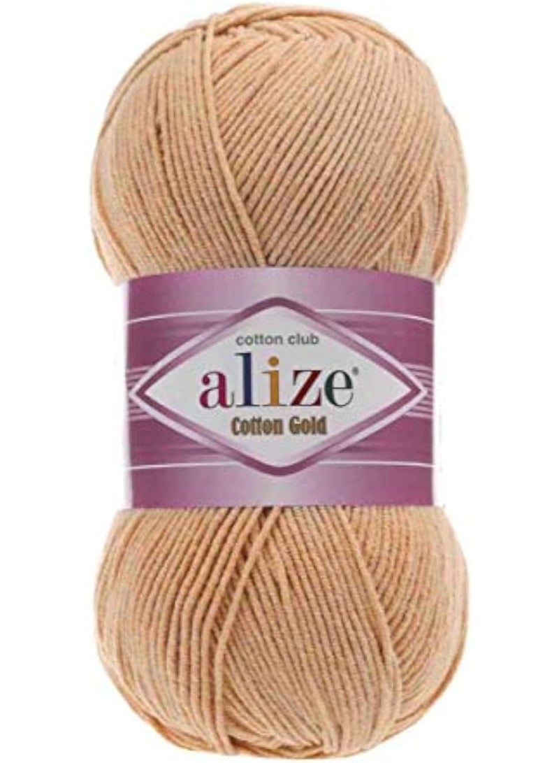Cotton Gold Hand Knitting Yarn (Dusty Powder No. 446)