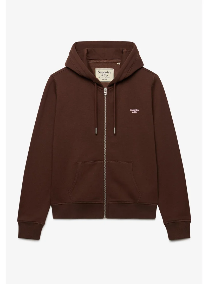 سوبر دراي Signature Embroidered Zip Hoodie