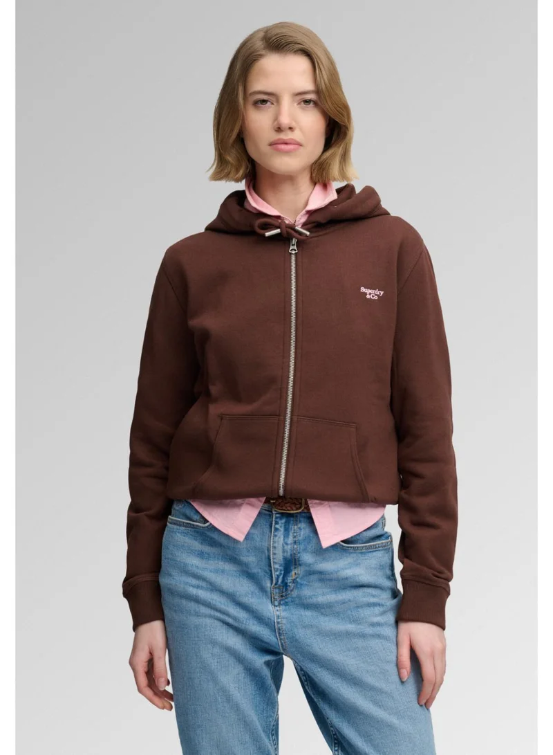 سوبر دراي Signature Embroidered Zip Hoodie