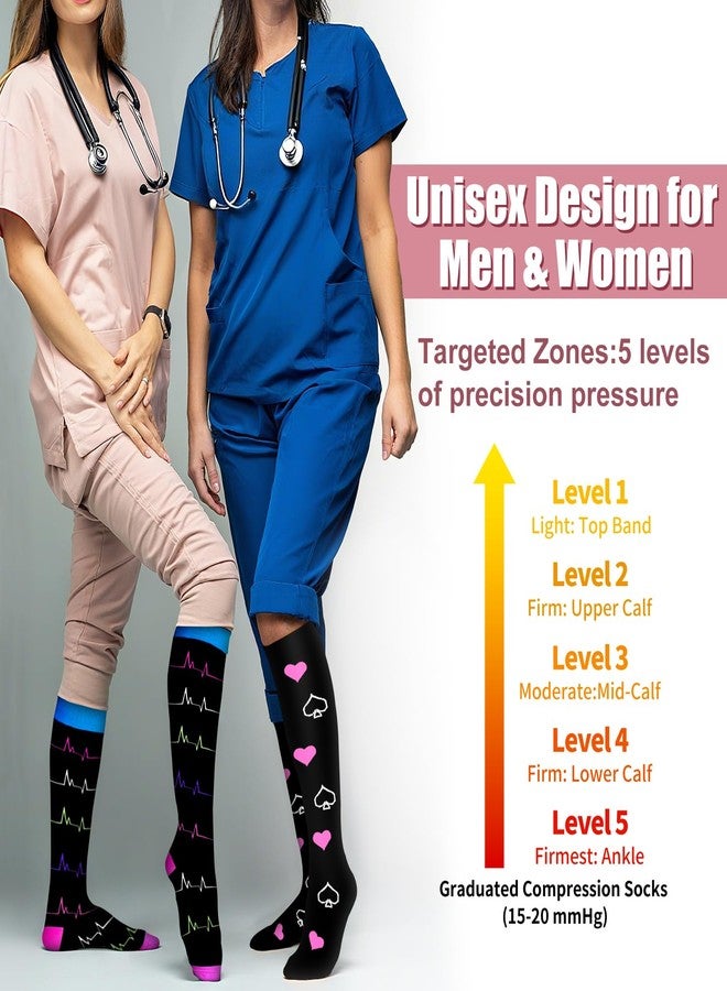 Bluemaple Compression Socks for Women & Men Circulation (6 Pairs) 15-20 mmHg is Best Support for Athletic Running Cycling - Image 3