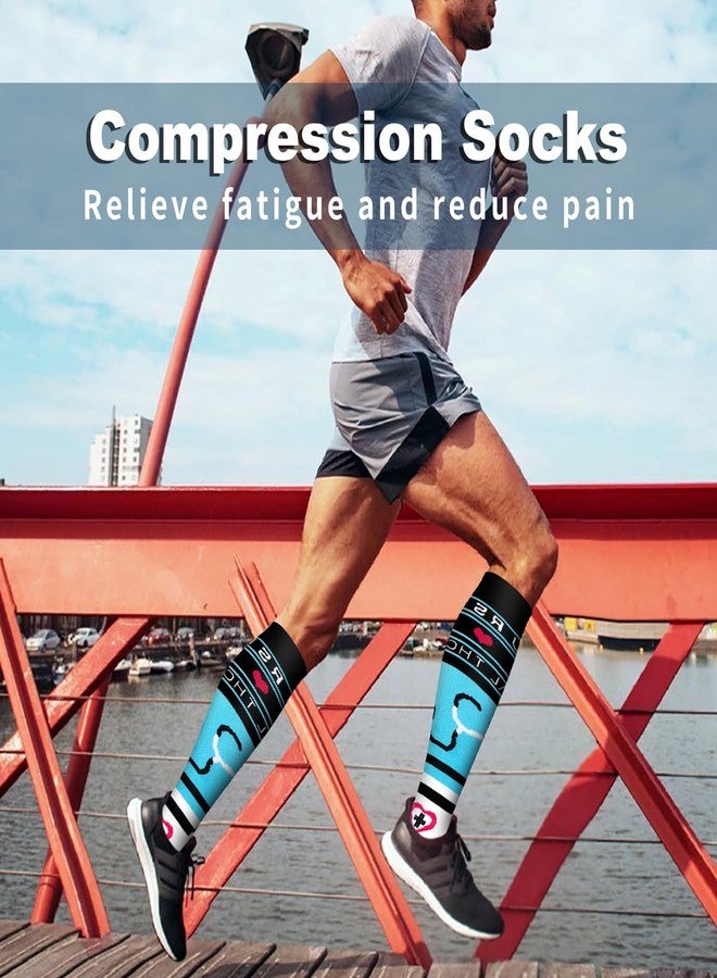 Bluemaple Compression Socks for Women & Men Circulation (6 Pairs) 15-20 mmHg is Best Support for Athletic Running Cycling - Image 4
