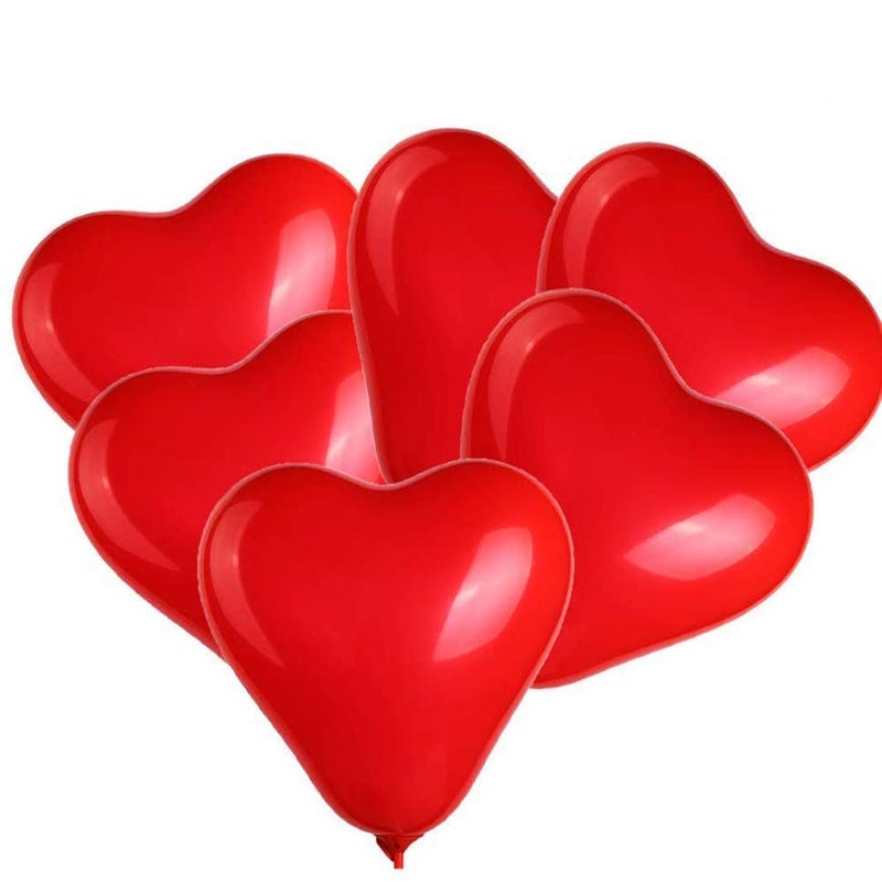 BinaryABC Red Heart Shaped Latex Balloons,Mother Day Valentine's Day Engagement Wedding Party Decorations,10Inch,50Pcs(Red) - Image 1