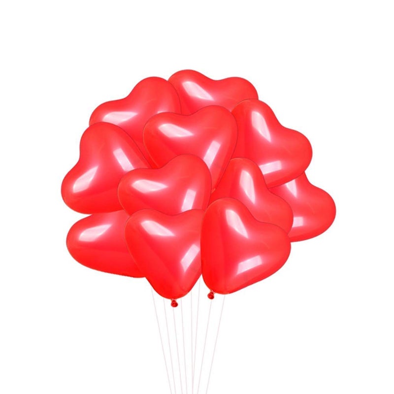 BinaryABC Red Heart Shaped Latex Balloons,Mother Day Valentine's Day Engagement Wedding Party Decorations,10Inch,50Pcs(Red) - Image 4