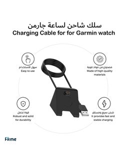 Charging Cable For Garmin Fenix Series / Forerunner Series / Instinct Series / Venu Series / Enduro Series / Approach Series / Vivoactive Series / Vivomove Series