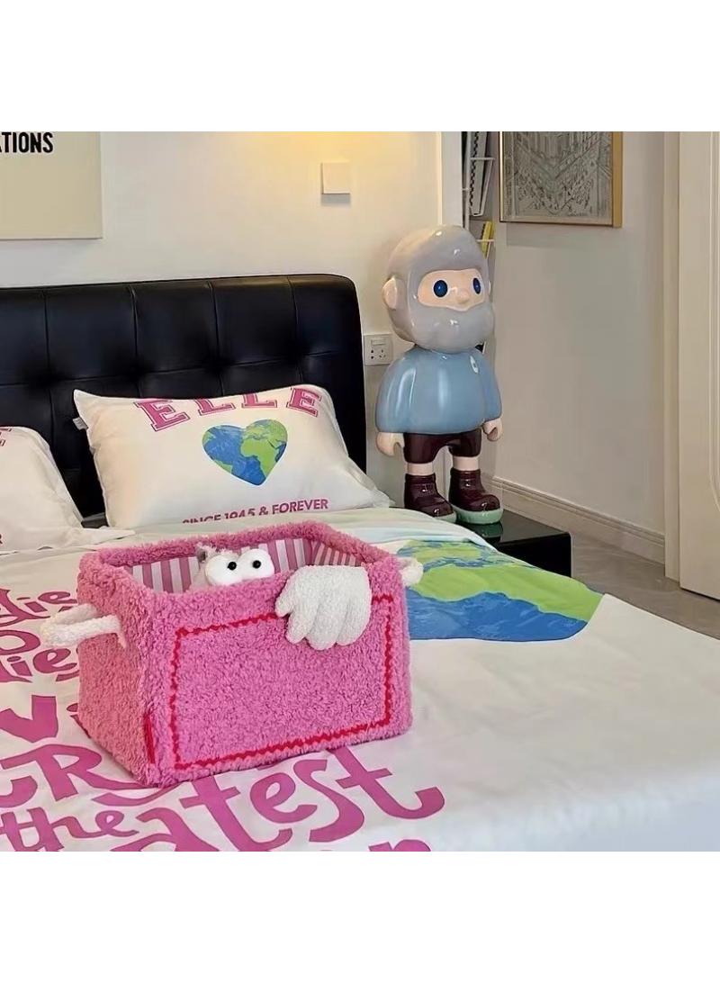 XiuWoo 1 Pcs Creative Little Monster Toys Snack Sorting Storage Basket Storage Box Pink - Image 4