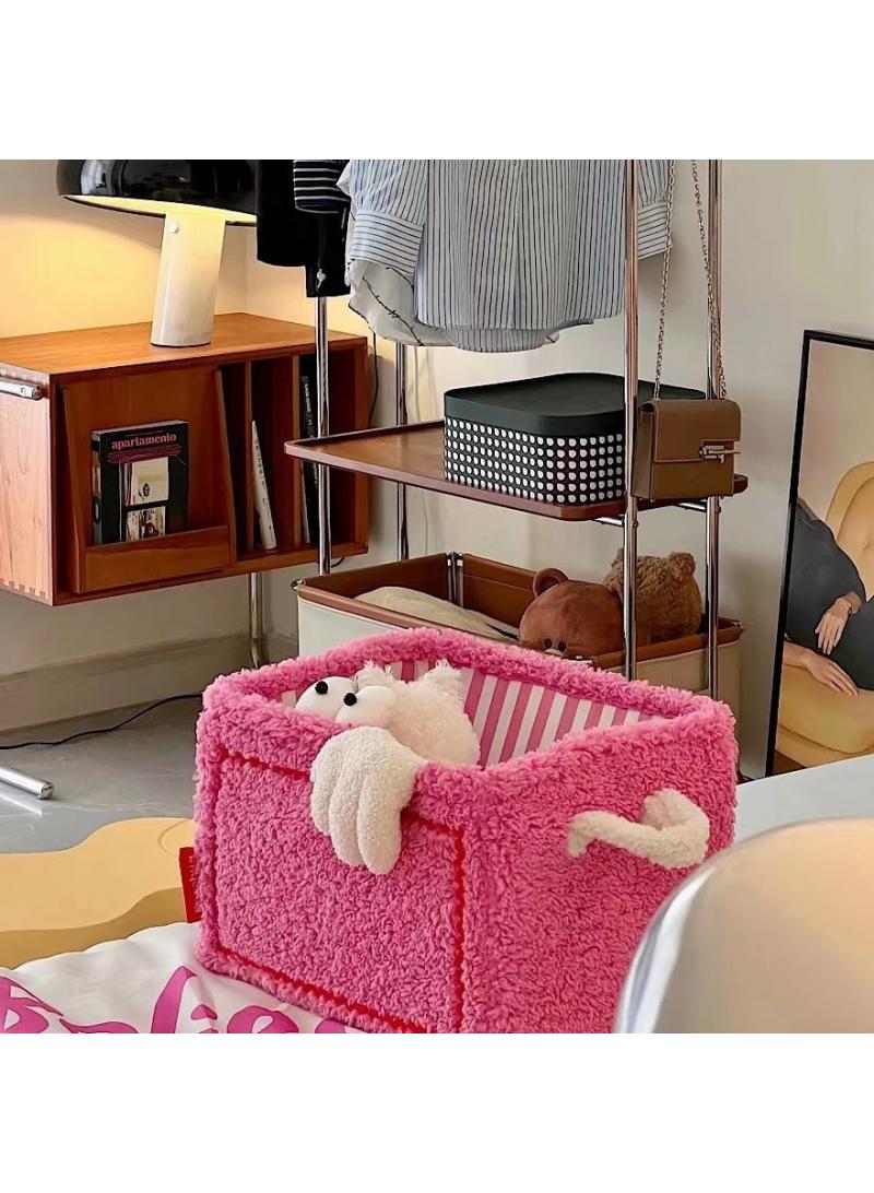 XiuWoo 1 Pcs Creative Little Monster Toys Snack Sorting Storage Basket Storage Box Pink - Image 3