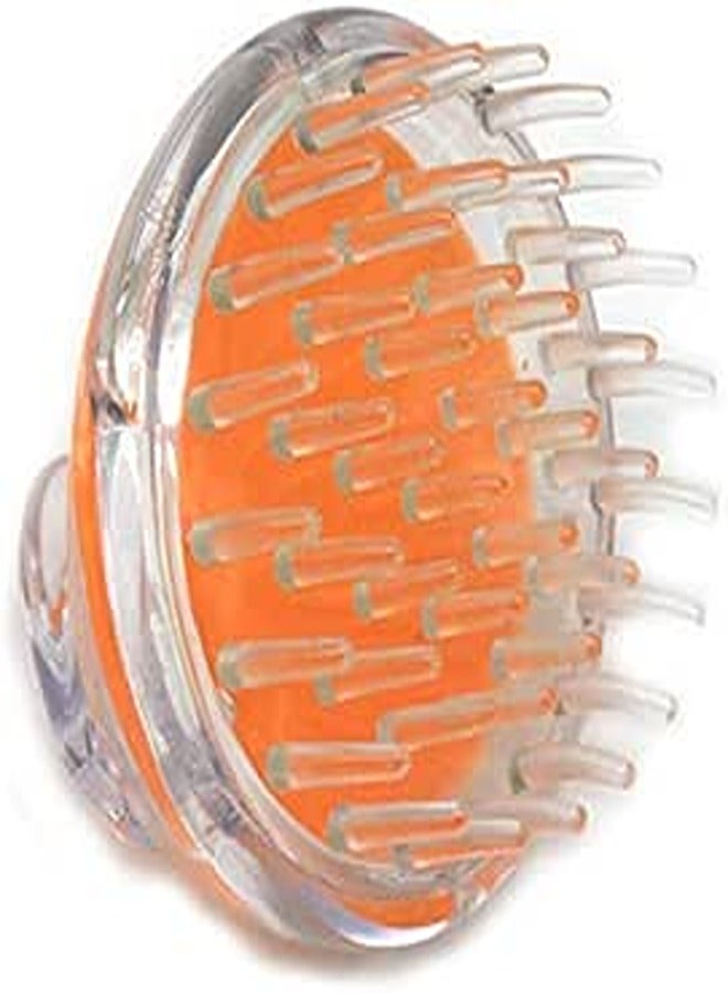 silicone Scalp Massager Anti dandruff Shampoo brush Head Hair Loss Prevention Stimulator (orange color)