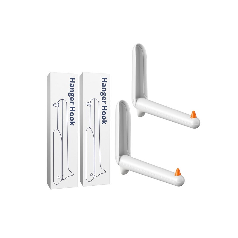 SOLARAE 2 Pack Wall Hooks, Adhesive Hooks for Walls No Damage, Coat Hook with Specially Customized Sealant, Sticky Hooks for Hanging Hangers, Towels, Bags, Clothes, Bathrobes, Paper Rolls - Image 1