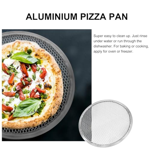 Luxshiny 13 Inch Aluminum Pizza Pan with Holes Mesh Crisper Tray for Even Heat Circulation and Crispy Baking Suitable for Home Kitchen Use - Image 3