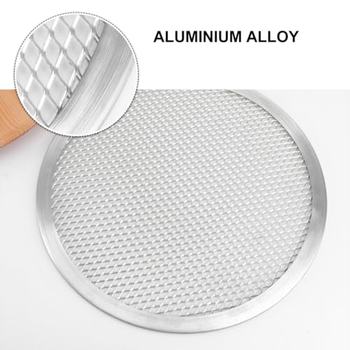 Luxshiny 13 Inch Aluminum Pizza Pan with Holes Mesh Crisper Tray for Even Heat Circulation and Crispy Baking Suitable for Home Kitchen Use - Image 5