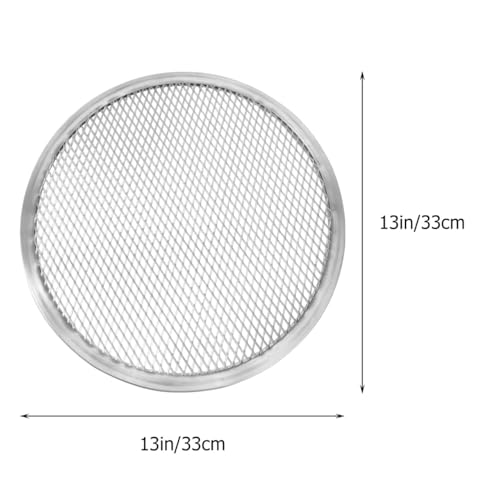 Luxshiny 13 Inch Aluminum Pizza Pan with Holes Mesh Crisper Tray for Even Heat Circulation and Crispy Baking Suitable for Home Kitchen Use - Image 2