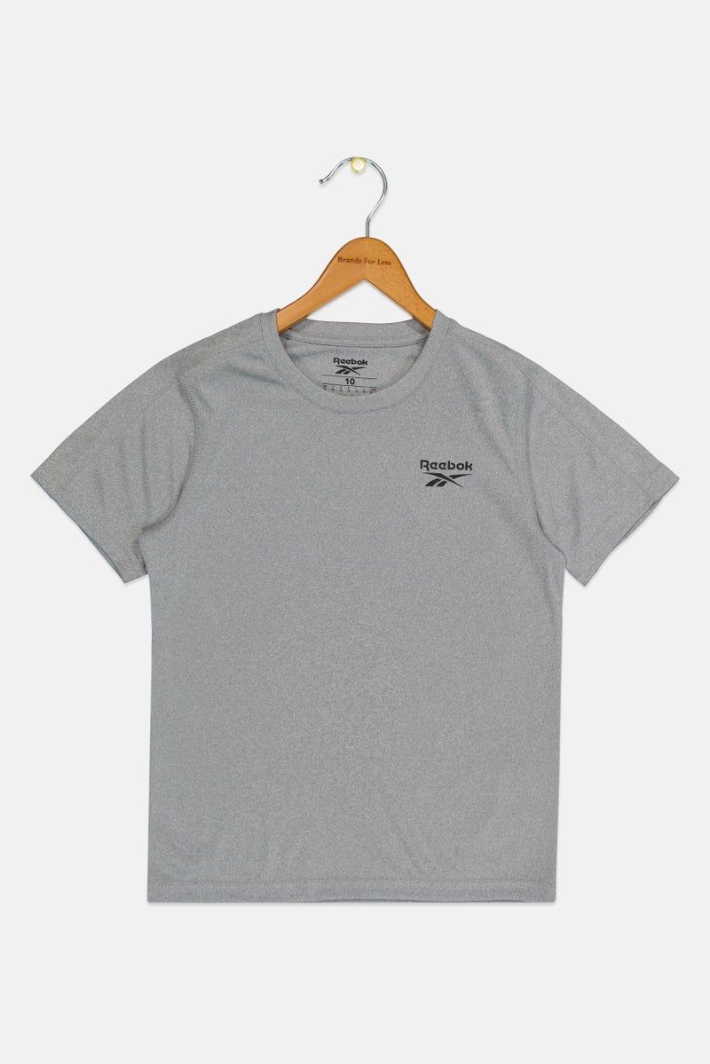 Reebok Kids Boy Short Sleeve Outdoor T-Shirt, Grey - Image 1