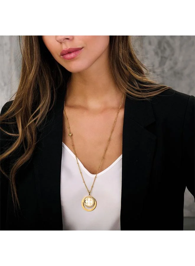 CERRUTI 1881 Onagrace Gold Plated MOP Necklace and Earrings Set Box for Womens