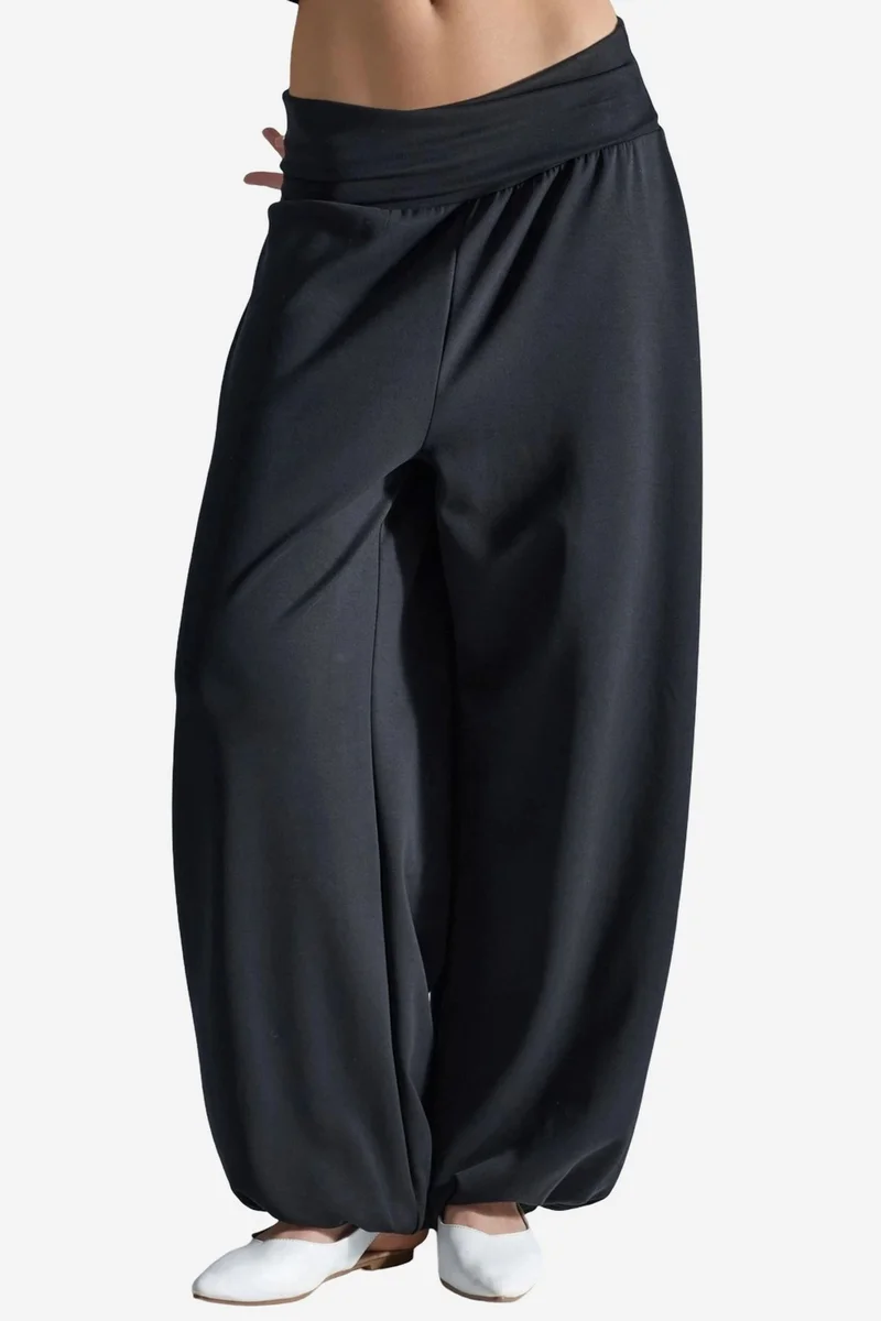 BUSEM Mid-Waist Wide-Leg Knit Joggers