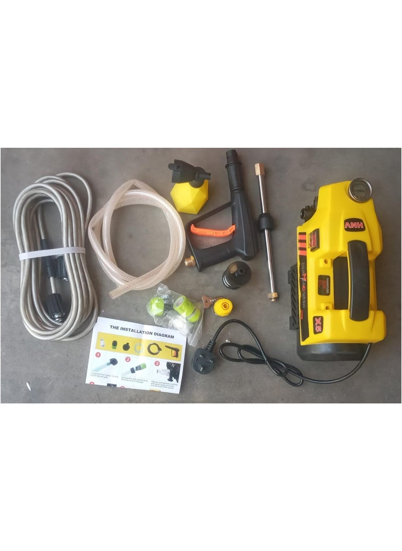 Hannover Germany High Pressure Car Washer Cleaner Pump with Professional Foam Bottle, Brass Connector & All The Required Accessories with 1800watts Motor and 140Bar  - Image 3