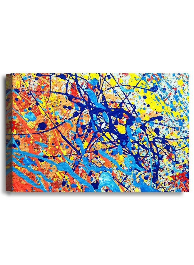 IPIC Abstract Jackson Pollock Style Artwork. Giclee Print on Canvas Wall Art for Home Decor. 36x24 - Image 1