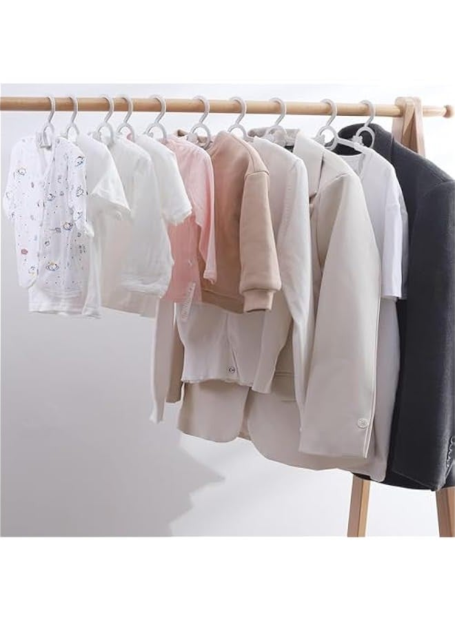 تراسل شماعات أطفال للخزانة، 20 عبوة شماعات أطفال رضع، شماعات بلاستيكية غير قابلة للانزلاق وقابلة للتمديد للأطفال حديثي الولادة 11 بوصة - 14 بوصة شماعات معاطف أطفال قابلة للتعديل للأطفال الصبيان والبنات والأطفال الصغار - Image 5