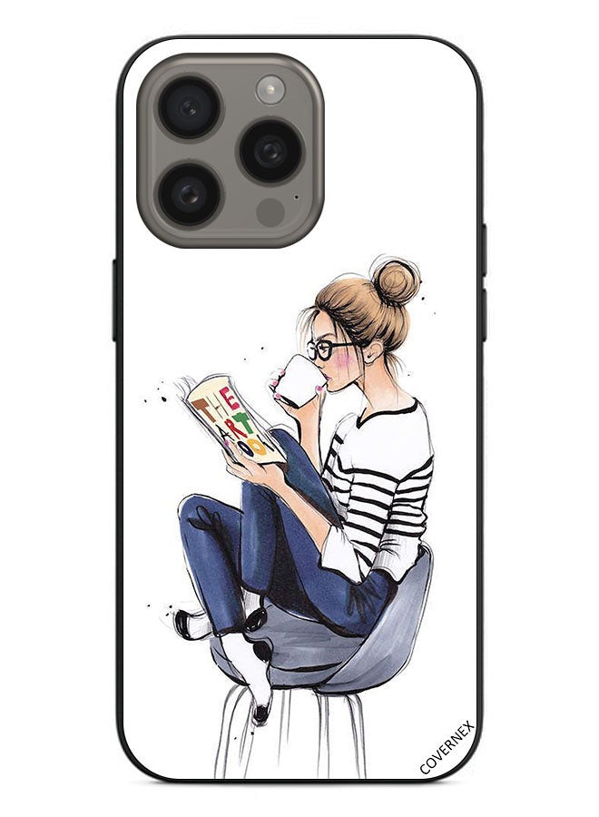 Covernex Protective Case Cover For Apple iPhone 15 Pro Reading The Art Book - Image 1