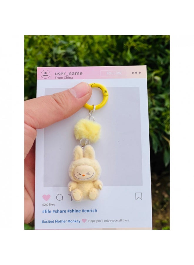 LABUBU Labubu Plush Rubber Mobile Phone Pendant Keychain 