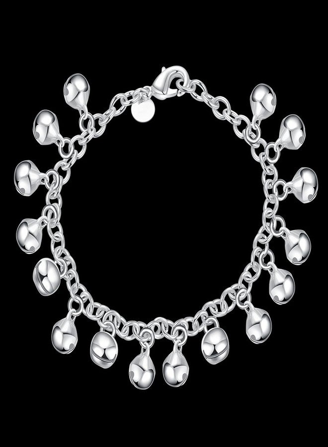 Goldenchen Fashion Jewelry 925 Silver Plated Adjustable Bells Chain Bracelet/Anklet for Women - Image 2