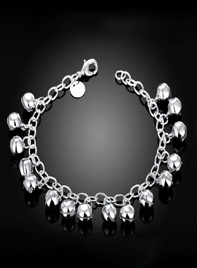 Goldenchen Fashion Jewelry 925 Silver Plated Adjustable Bells Chain Bracelet/Anklet for Women - Image 4