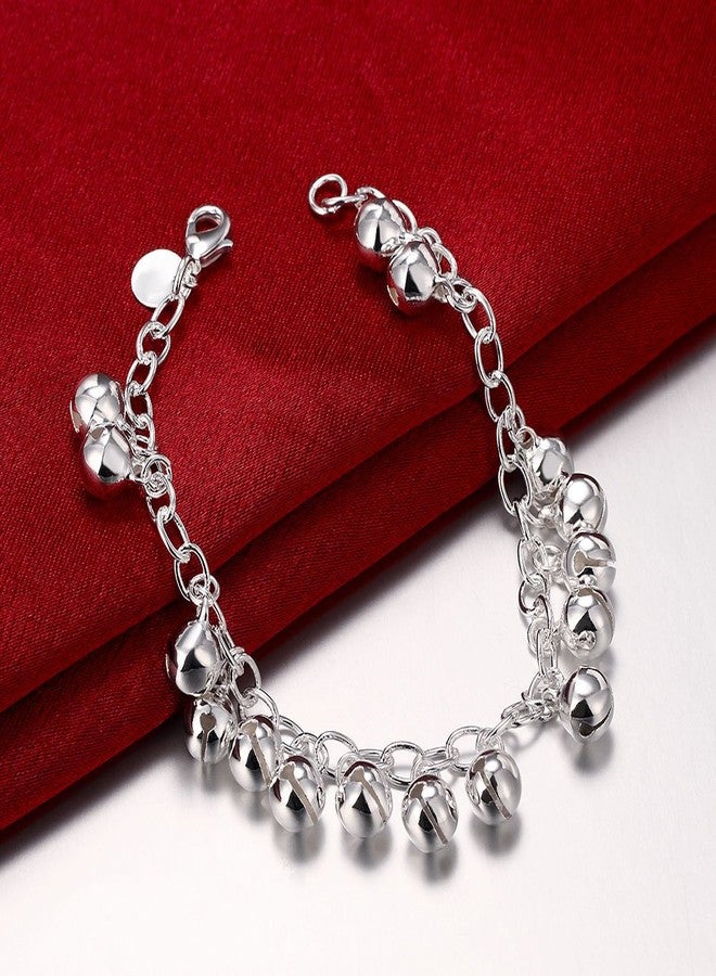 Goldenchen Fashion Jewelry 925 Silver Plated Adjustable Bells Chain Bracelet/Anklet for Women - Image 5