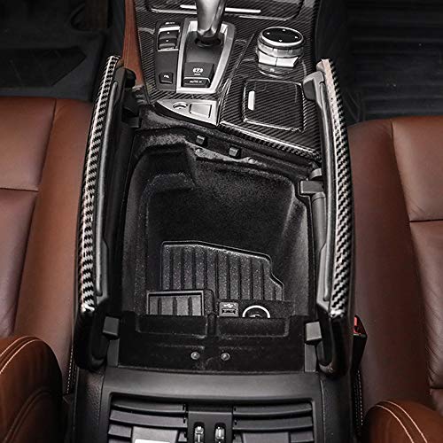 CHUANGHUI For BMW 5 Series 520i 528i 530i 535d 535i 550i 2011-2016 ABS Carbon Fiber Color Car Interior Center Armrest Box Covers Console Box Storage Box Trim Cover - Image 2