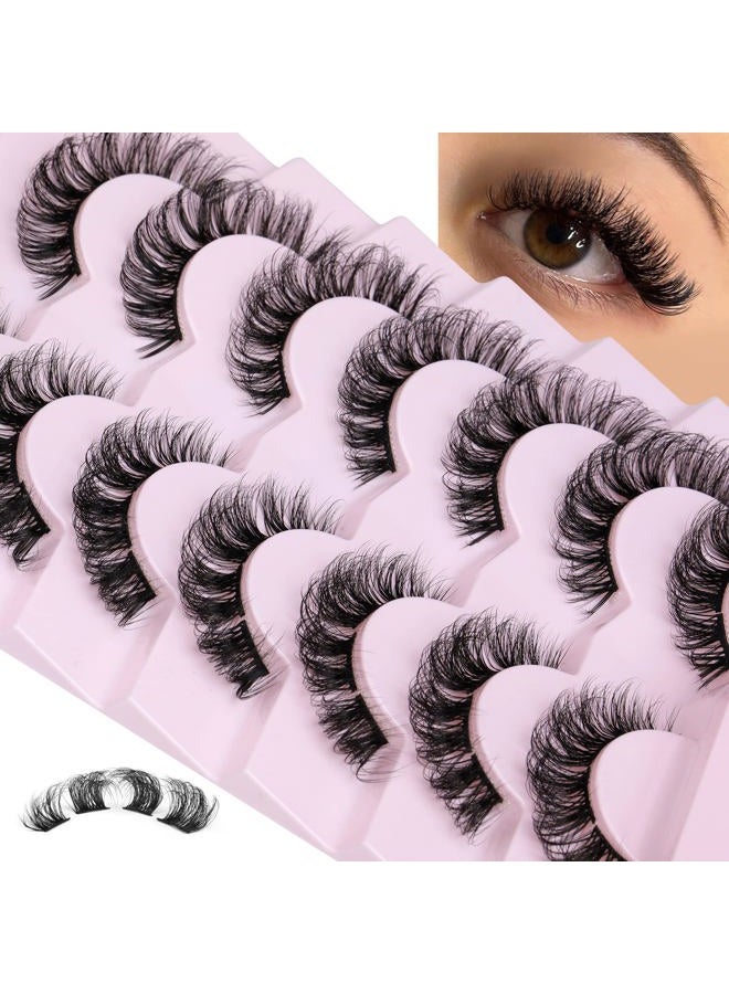 Focipeysa Natural Cluster Lashes Extensions Wispy Natural Look False Eyelashes Individual Lashes 3D Strips Eyelash Extensions DIY Lashes 7 Pairs Multipack - Image 1