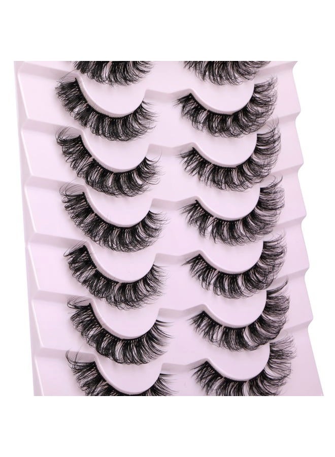 Focipeysa Natural Cluster Lashes Extensions Wispy Natural Look False Eyelashes Individual Lashes 3D Strips Eyelash Extensions DIY Lashes 7 Pairs Multipack - Image 4