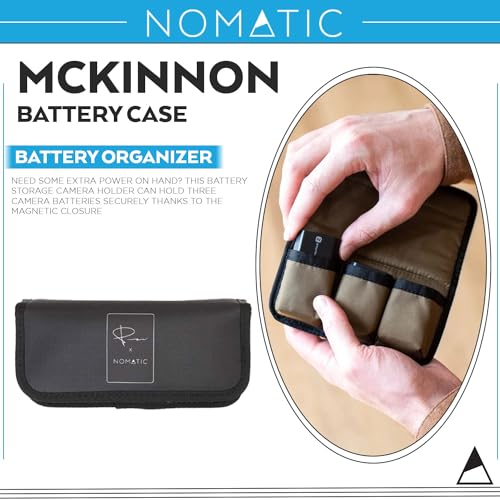 NOMATIC McKinnon Battery Case - DSLR Camera Battery Holder Organizer with Magnetic Closure for 3 Batteries - Image 2