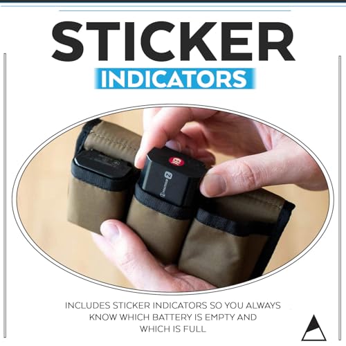 NOMATIC McKinnon Battery Case - DSLR Camera Battery Holder Organizer with Magnetic Closure for 3 Batteries - Image 5