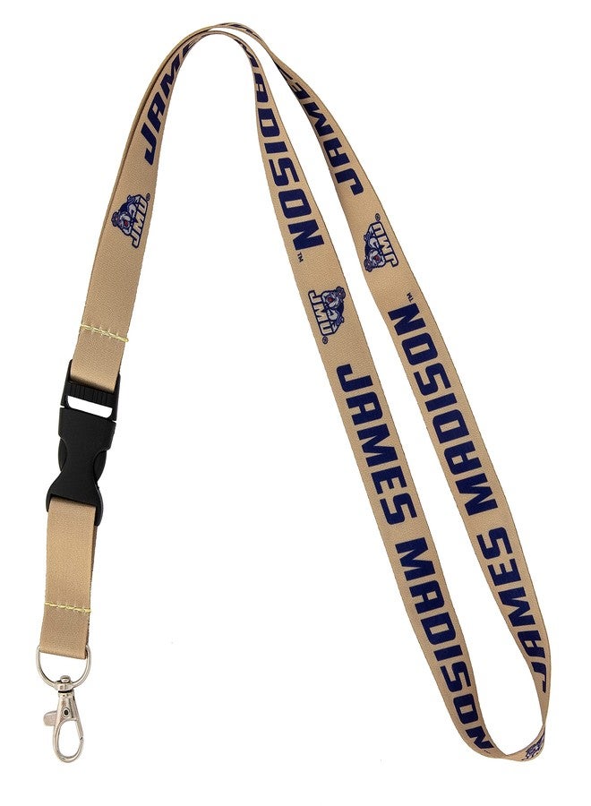 Desert Cactus James Madison University JMU Dukes Car Keys ID Badge Holder Lanyard Keychain Detachable Breakaway Snap Buckle (Gold) - Image 1