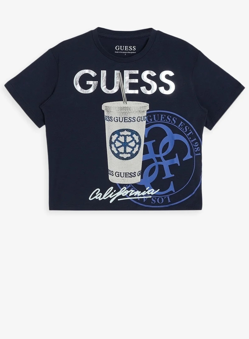 GUESS Youth Graphic Crew Neck T-Shirt