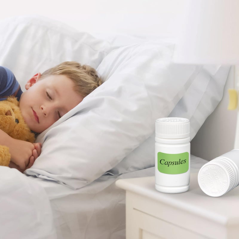 UMETASS 8 Packs 120cc Child-Proof Plastic Pill Bottle, Empty Medicine Bottle with Child-Resistant Cap, Food Grade Container for Chemicals, Liquids, Powders, and Candy - Image 3