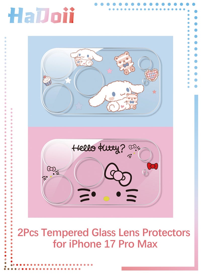 HaDoii 2 Pack Camera Lens Protector for iPhone 17 Pro Max,Tempered Glass,9H Hardness,Ultra HD,Anti-Scratch,Case Friendly,Does not Affect Night Shots - Image 1