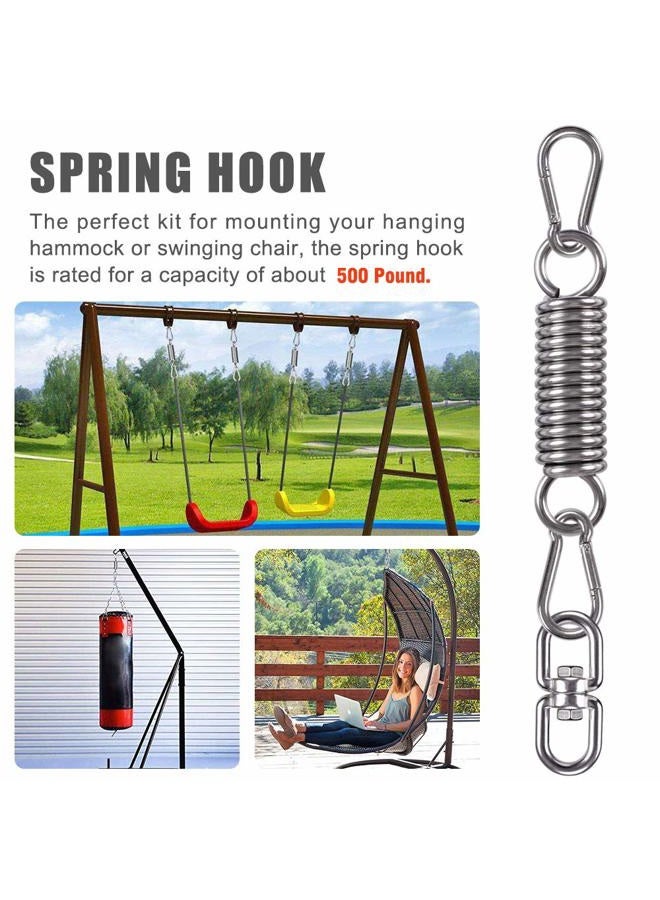 WAREMAID hammock chair hanging kit swing spring hardware, heavy duty suspension swivel hanger hook for punching bags, heavy bag, hanging chair, rocking seat, porch swing, garden, 550 lb - Image 3
