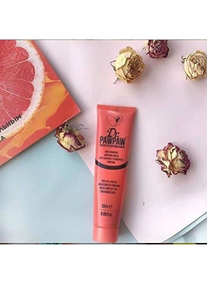 Dr. PAWPAW ORIGINAL BALM - Dr. PAWPAW Multi-Purpose Balm | No Fragrance Balm, For Lips, Skin, Hair, Cuticles, Nails, and Beauty Finishing | 10 mL (Peach Pink, 1 Pack) - Image 1