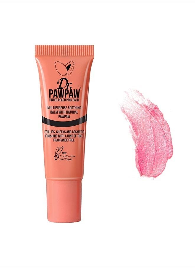 Dr. PAWPAW ORIGINAL BALM - Dr. PAWPAW Multi-Purpose Balm | No Fragrance Balm, For Lips, Skin, Hair, Cuticles, Nails, and Beauty Finishing | 10 mL (Peach Pink, 1 Pack) - Image 1