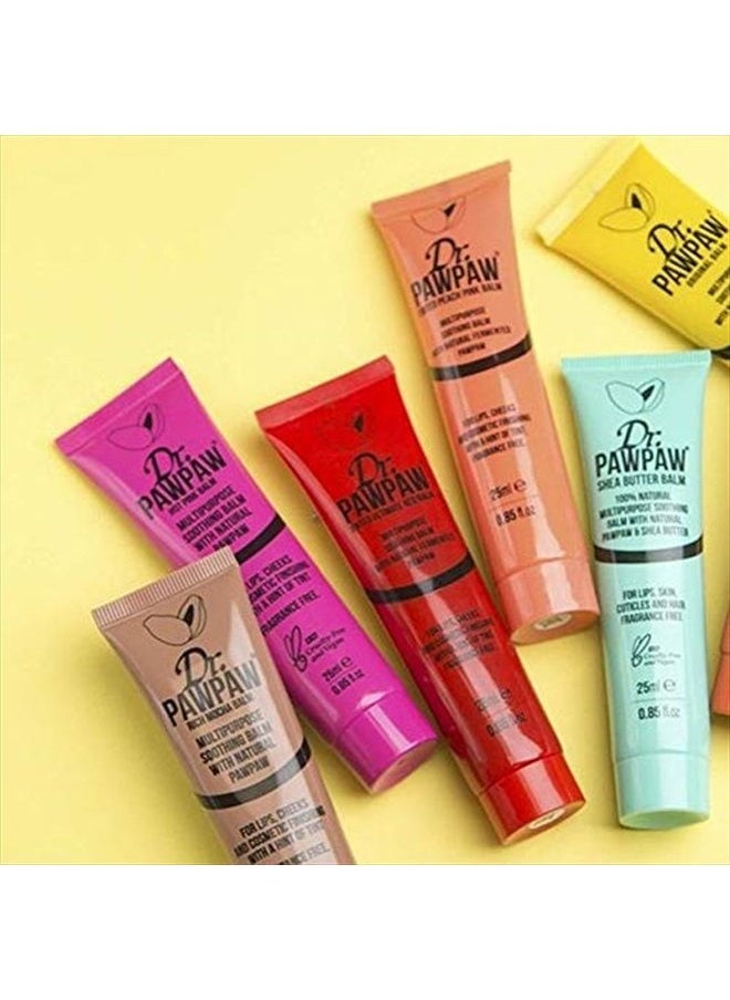 Dr. PAWPAW ORIGINAL BALM - Dr. PAWPAW Multi-Purpose Balm | No Fragrance Balm, For Lips, Skin, Hair, Cuticles, Nails, and Beauty Finishing | 10 mL (Peach Pink, 1 Pack) - Image 1