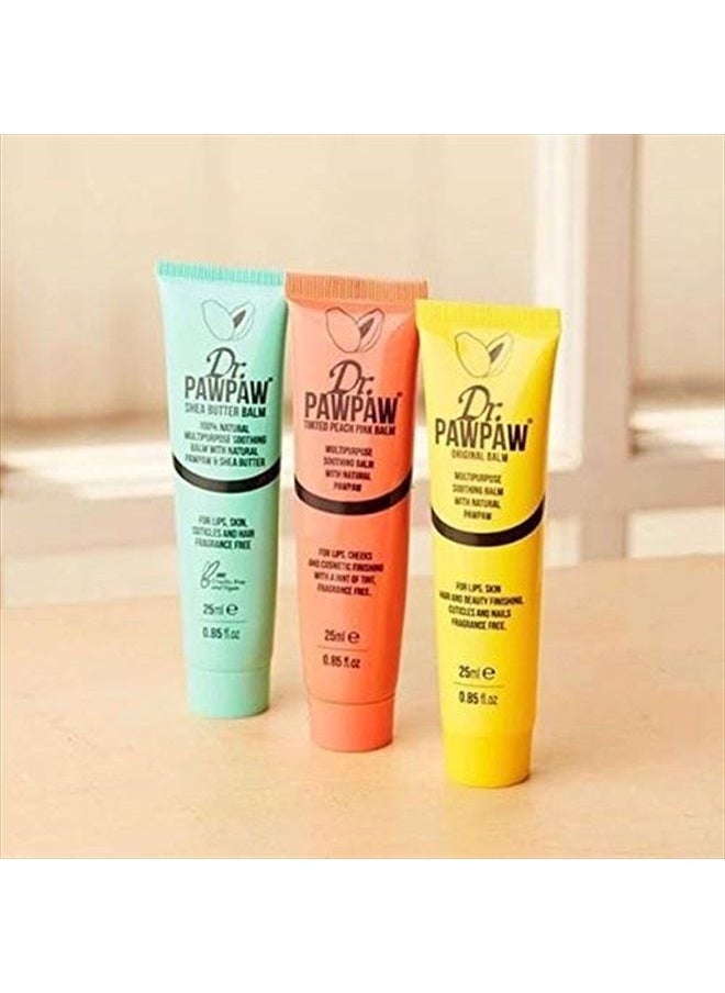 Dr. PAWPAW ORIGINAL BALM - Dr. PAWPAW Multi-Purpose Balm | No Fragrance Balm, For Lips, Skin, Hair, Cuticles, Nails, and Beauty Finishing | 10 mL (Peach Pink, 1 Pack) - Image 1