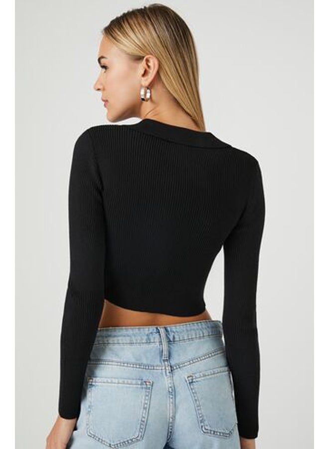 FOREVER 21 Cropped Cardigan Sweater - Image 3