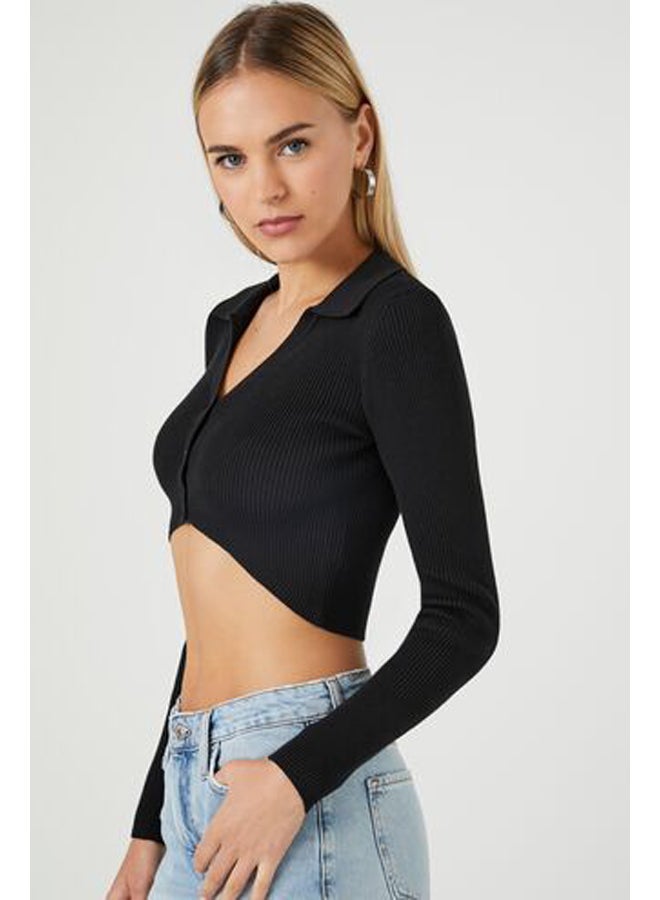 FOREVER 21 Cropped Cardigan Sweater - Image 2