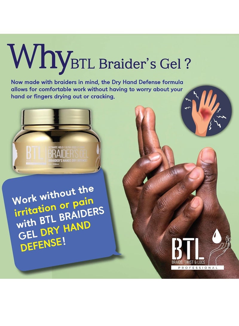 BTL BTL Braider's Hands Dry Defense Ultimate Hold Conditioning Gel 16 OZ BTLG04-16 0 - Image 2