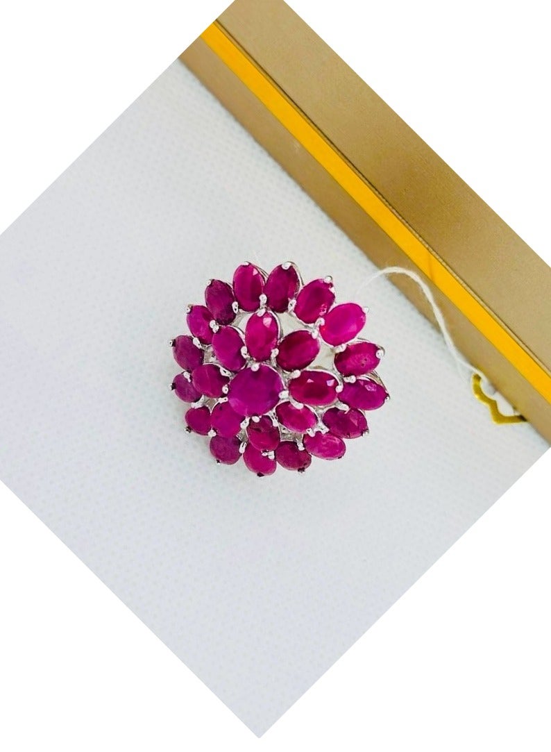 Sterling silver 925 Ruby Ring Inspiration.,Rhodium platted ,Real Rubin from Burma. - Image 5